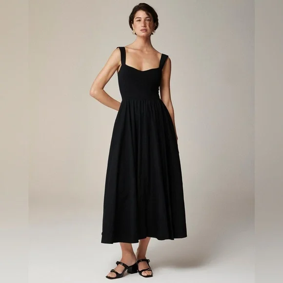 *J.Crew Women’s Sweetheart tank dress with poplin skirt - Picture 2 of 7